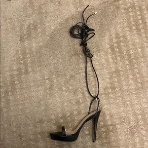 Black tie-up heels *BRAND NEW*